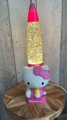 Hello Kitty Sanri Glow Lava Lamp Light Sparkles Motion 13 2012 - Uk Seller • £79.99
