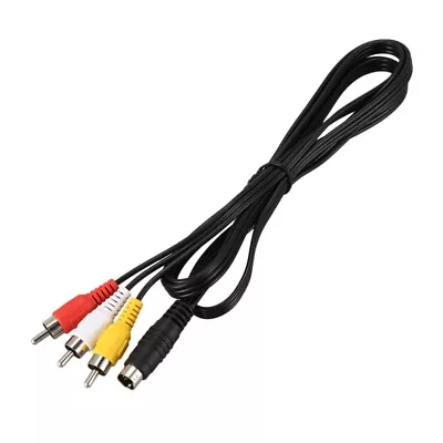 1.5M 4.9ft 3 RCA Male To 4 Pin S-Video Male  PC Conversion Cable T2P22677 • £4.97