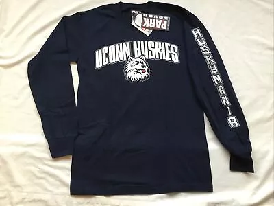 NWT * UConn Huskies Navy Cotton Crew Neck Long Sleeves T-Shirt  (SMALL & MEDIUM) • $16.99