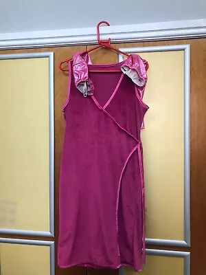 £5 • Buy 60's Go Go Girl Pink Dress With PVC Boot Covers Fancy Dress Costume Size Medium