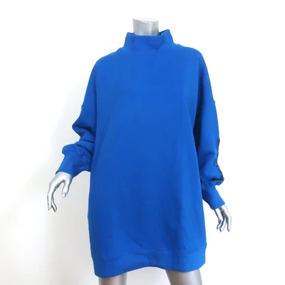 $140 • Buy Staud X New Balance Sweatshirt Dress Blue Size Large Long Sleeve Turtleneck NEW