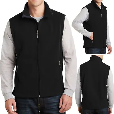 Big Mens Polar Fleece Vest Zippered Pockets Warm XL 2XL 3XL 4XL NEW • $23.99