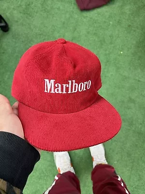 Deadstock Marlboro Embroidered Logo Corduroy Hat • $59.99