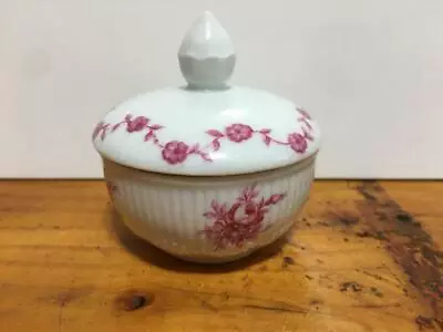 Cute Kaiser Germany Pink Flowers Lidded Lid SUgar? Trinket? Porcelain • $29.99