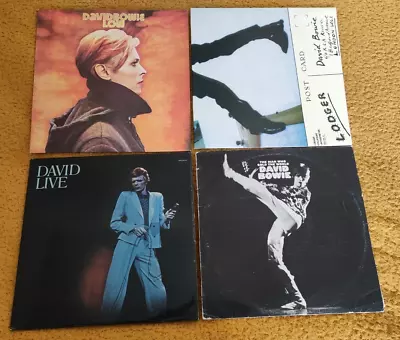 Job Lot Of 4 Lp's David Bowie Lodger Low David Live The Man Who Sold The World • £50