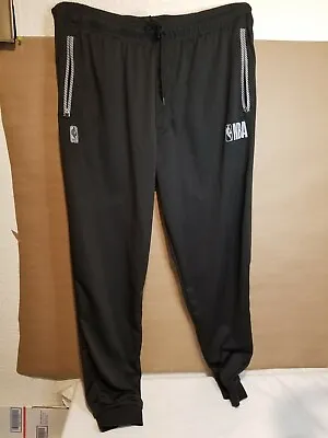 RARE NBA 1946 WARM UP BLACK Polyester SWEAT PANTS Men Size XL. • $60.39