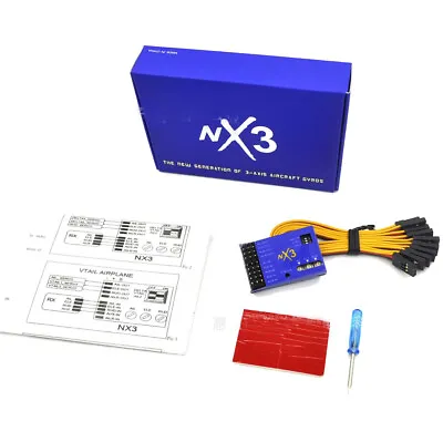 NX3 Fixed-Wing 3 Axis Gyro Flight Controller Autobalance Stabilizer For RC Plane • $19.87