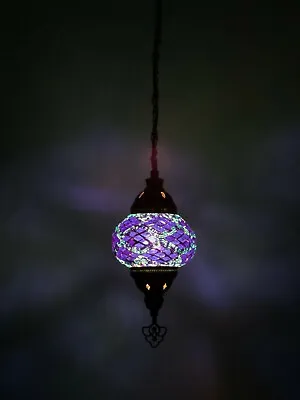 £25.98 • Buy Turkish Moroccan Glass Mosaic Hanging Lamp Ceiling Light Chandeliers Free Bulb