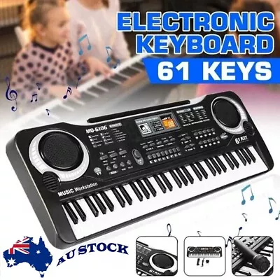 61 Key Electric Digital Piano Musical Beginner Electronic Keyboard Instrument AU • $17.31