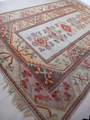 Rug 330x208cm JOHN LEWIS Vintage Turkish Milas HAND KNOTTED Persiian 10.8x6.8ft • £59.85