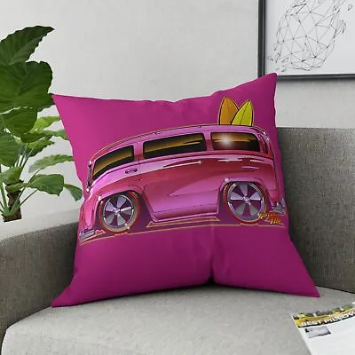 Hot Wheels PINK BEACH BOMB VW Bus Broadcloth Pillow 5 Sizes • $16.99