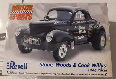 REVELL Motor Sports Stone Woods Cook Willys Drag Racer 1:25 Model Kit 2009 • $44.99