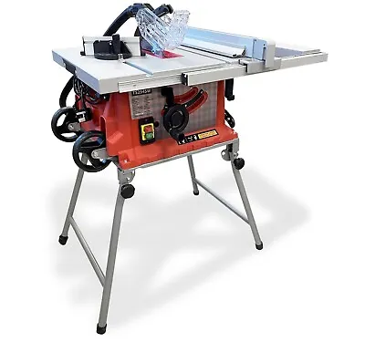 Lumberjack 10  Portable Folding Table Saw 254mm With Wheels 1800W 230v • £269.99