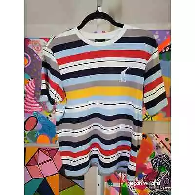 Lifted Research Group T Shirt Mulicolor Striped Men's LRG Crew Neck Tee • $12