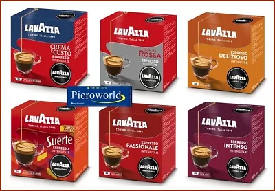 144 Capsules Lavazza A Modo Mio Espresso Coffee Pods 6 Flavors (4 B. X 36 Caps.) • $106.69