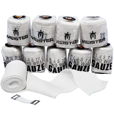 MEISTER ELASTIC GAUZE HAND WRAPS - MEXICAN STYLE - 10 PACK Boxing MMA Muay Thai • $16.99