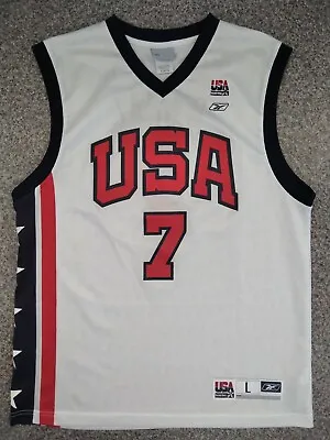 £52.80 • Buy NBA USA Jermaine O'Neal #7 Jersey Reebok Basketball National Team Size L, KIN