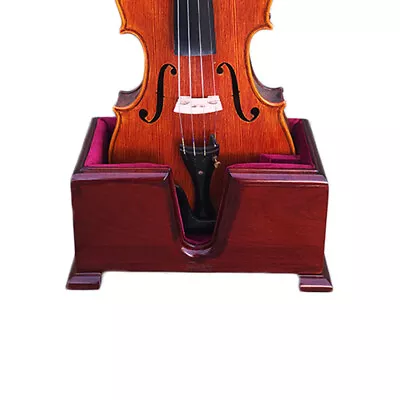 Paititi Violin Stand Solid Wood Stand W Bow Holder Velvet Plush Cushions 4/4 • $59.99