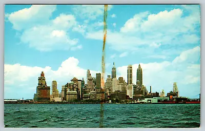 New York NJ City Lower Manhattan Upper Bay Hackettstown Chrome Vintage Postcard • $4.99