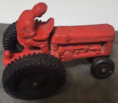 Vintage AUBURN Toy Tractor Red Hard Rubber • $9.99