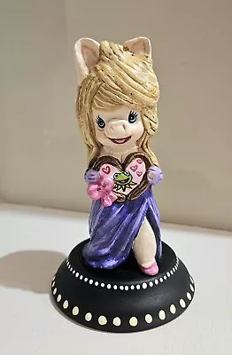 MISS PIGGY Precious Moments Altered Fan Art Upcycled Statue OOAK Muppets Kermit • $50