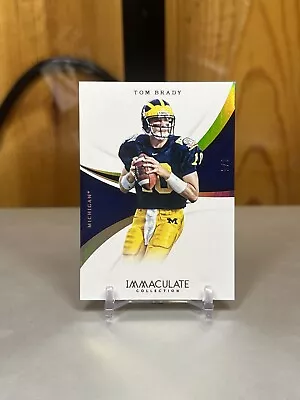 2018 Immaculate Collection Collegiate Tom Brady Gold Parallel #/5 Michigan SSP • $250