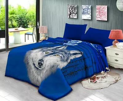 800GSM Soft Queen Size Mink Blanket Double Layer Winter Throw 4kg Wolf • $69.99