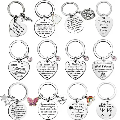 Friendship Keyring Personalised Gift For Friend Her Christmas Birthday Gifts UK • £4.29