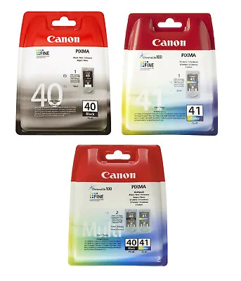 Original Canon Black & Colour Ink Cartridges PG37 CL38 PG40 CL41 LOT • £18.17