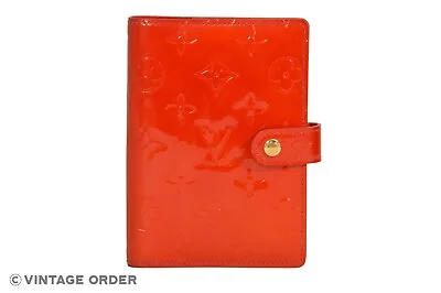 Louis Vuitton Red Monogram Vernis Agenda PM Diary Cover R21016 - YH00653 • $135
