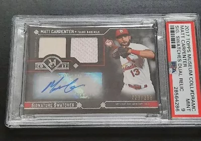 2017 Topps Signature Swatches Matt Carpenter Auto & Patches PSA 9 Pop 1 233/299  • $79.99