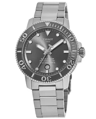 New Tissot Seastar 1000 Grey Dial Steel Men's Watch T120.407.11.081.01 • $590