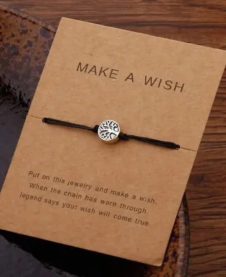 Tree Of Life Make A Wish Bracelet Friendship Family Gift UK • £3.79