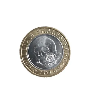£149 • Buy William Shakespeare £2 Pound Coin Skull & Rose