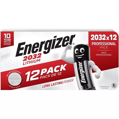 12 Energizer Cr2032 Lithium Batteries 3v Long Lasting Power 12bl Exp 2033 New • $20.35