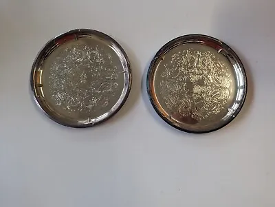 Vintage Falstaff Silver Plated Coin Plate 5  Dia (Tiltub) • £5.95