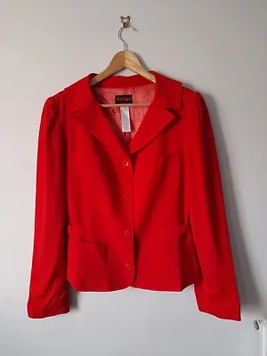£95 • Buy Christian Lacroix Bazar Red Blazer Jacket Size 12 Uk Eur 40 Smart Occasion 