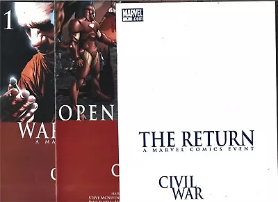 Civil War Lot Of 3 - The Return War Crimes & Opening Shot (vf/nm) Marvel Comics • $3.99