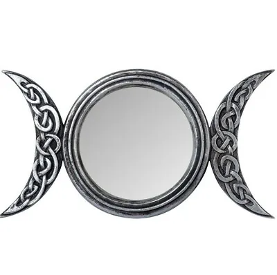 Alchemy Gothic Triple Moon Mirror Wall Freestanding Crescent Celtic Wiccan V87 • $25.95