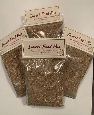 INVERT (SNAIL MILLIPEDE ROACH ETC) FOOD MIX (325g) - HIGH PROTEIN PLUS CALCIUM • £7.50