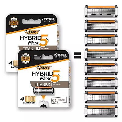 BIC Hybrid Flex 5 Disposable Razor Cartridges For Men 5 Blade Razors For Sensit • $17.69