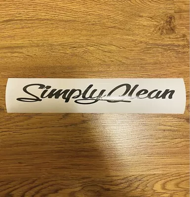 Dark Grey JDM Simply Clean Stickers Decal 8.5” In • $8