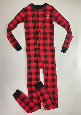 Buffalo Plaid Sleeper Pajamas Kids Size 8 Bear Lumber Jack • £24.06