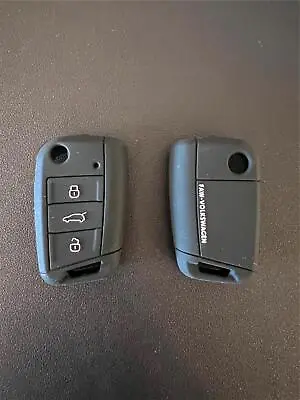 Volkswagen Key Fob Case Cover Holder 3 Button Mk7 Black Silicone Key Vw Gti Golf • $5.95