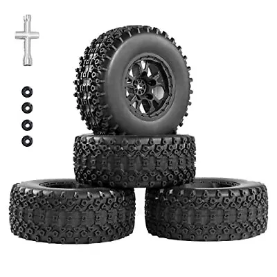 12mm Hex RC Wheels And Tires 1/10 Scale Pre-Glued RC Short Course Truck Tires... • $41.39