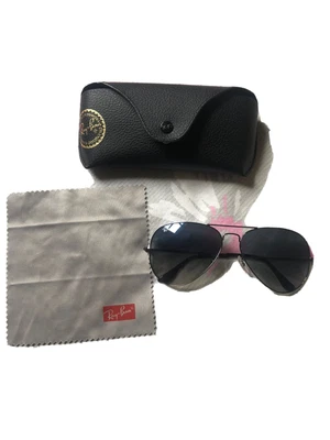$100 • Buy Rayban Men’s Aviator Black Sunglasses NEW