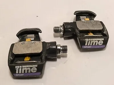 Vintage Time Sport Clipless Pedals 9/16  - 20 France Road Bicycle Multireflex • $29.88