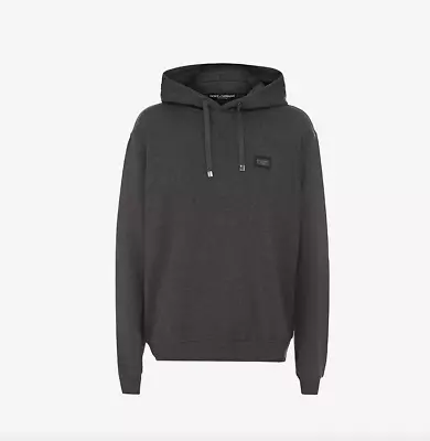 Dolce & Gabbana Plaque Hoodie D&G - Grey • $425.44