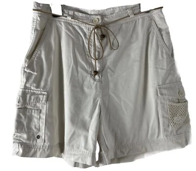Lauren Ralph Lauren Cargo Shorts Womens 10 Khaki Pockets Cotton 5” Safari • £18.91