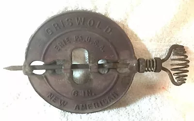 Vintage Griswold Cast Iron Reversible 6 Inch Flue Damper With Spindle • $13.95